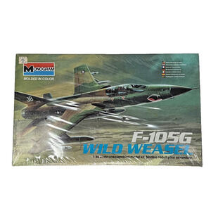 1982 Made in USA Monogram F-105G Wild Weasel 1/48 Scale Model Kit Sealed